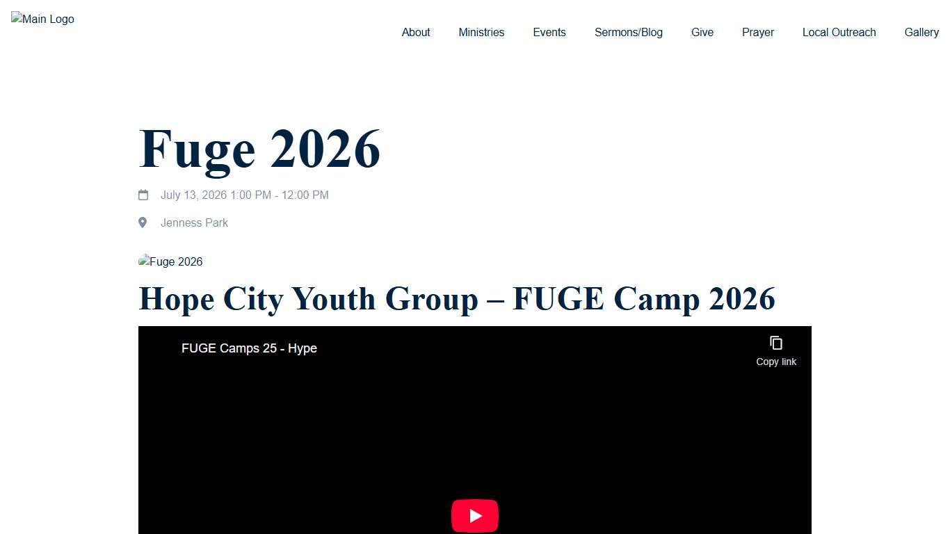 Fuge 2026 Vine & Branch Fellowship